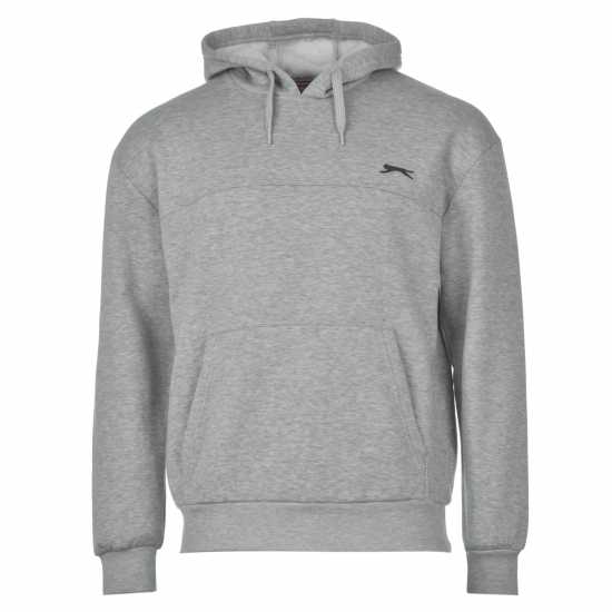 Slazenger Fleece Hoodie Mens Сив марл Мъжки суитчъри и блузи с качулки