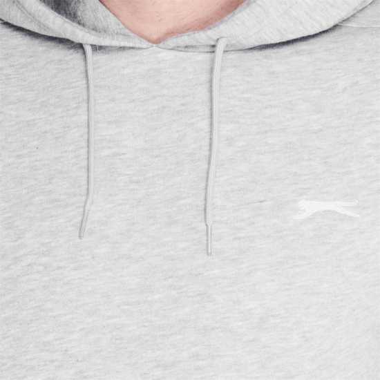 Slazenger Fleece Hoodie Mens Сив марл Мъжки суитчъри и блузи с качулки