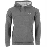 Slazenger Fleece Hoodie Mens Тъмно сиво марл Мъжки полар