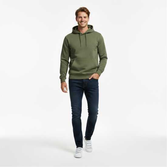 Slazenger Fleece Hoodie Mens Khaki Мъжки суитчъри и блузи с качулки