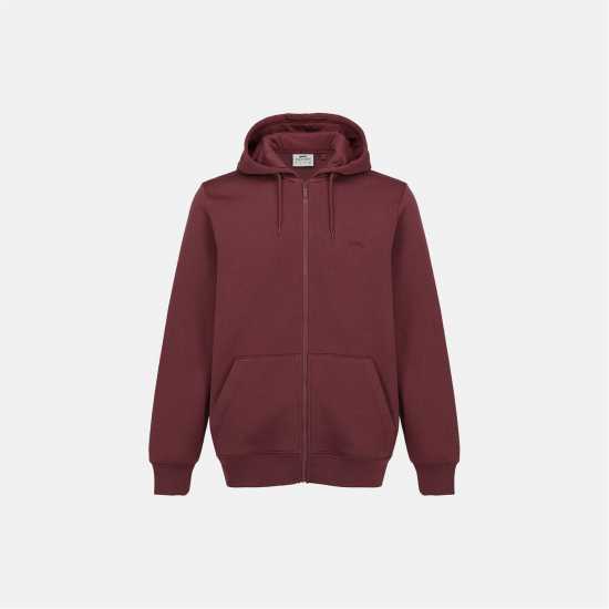 Slazenger Full Zip Hoodie Mens Burgundy 