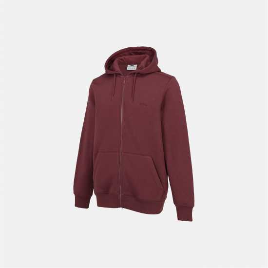 Slazenger Full Zip Hoodie Mens Burgundy 