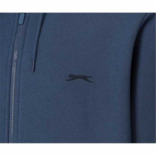 Slazenger Full Zip Hoodie Mens Steel Blue 