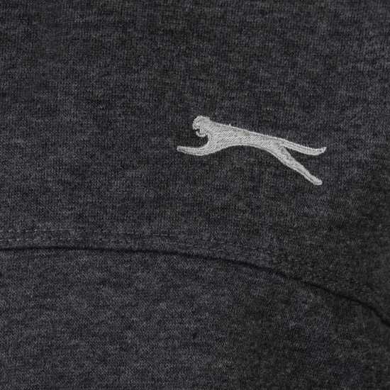 Slazenger Full Zip Hoodie Mens Тъмно сиво марл Slazenger Full Zip Hoodie Mens Тъмно сиво марл