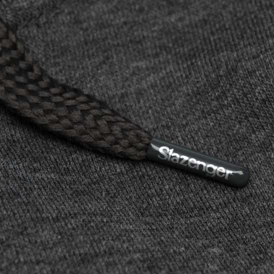 Slazenger Full Zip Hoodie Mens Тъмно сиво марл Slazenger Full Zip Hoodie Mens Тъмно сиво марл