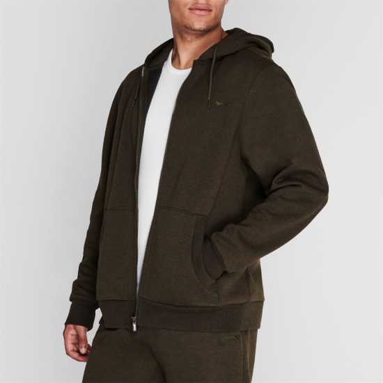 Slazenger Full Zip Hoodie Mens Хаки 