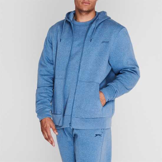 Slazenger Full Zip Hoodie Mens SLATE GREY 