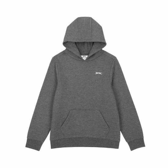 Slazenger Hoodie Junior Тъмно сиво марл Детски суитчъри и блузи с качулки