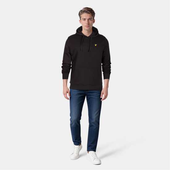 Lyle And Scott Logo Hoodie Черно небесно Z865 