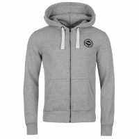Soulcal Signature Zip Hoodie Mens Grey Marl 