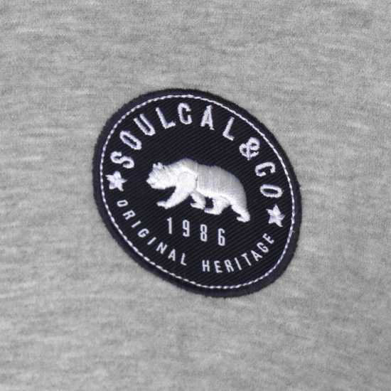 Soulcal Signature Oth Hoodie Mens Сив марл Мъжки суитчъри и блузи с качулки