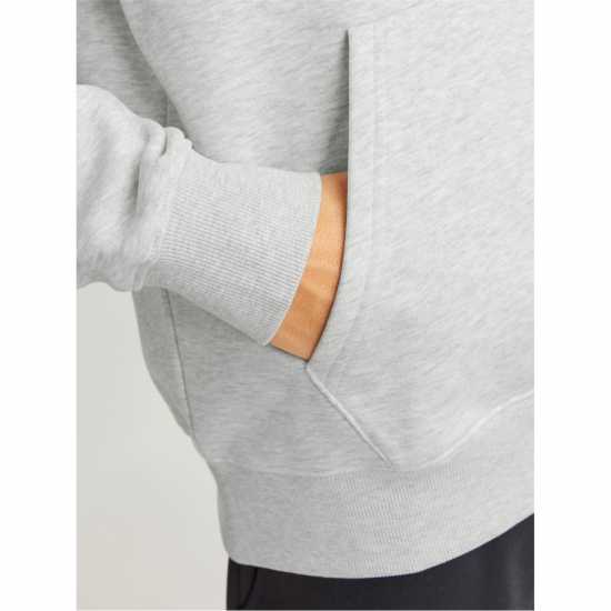 Jack And Jones Urban Edge 400 Gsm Hoodie Mens White Melange 