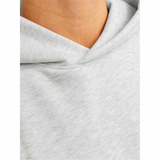 Jack And Jones Urban Edge 400 Gsm Hoodie Mens White Melange 