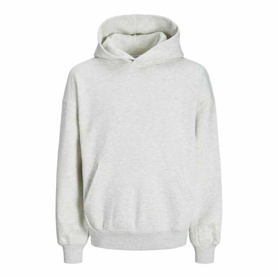 Jack And Jones Urban Edge 400 Gsm Hoodie Mens White Melange 