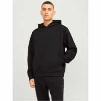 Jack And Jones Urban Edge 400 Gsm Hoodie Mens Black 
