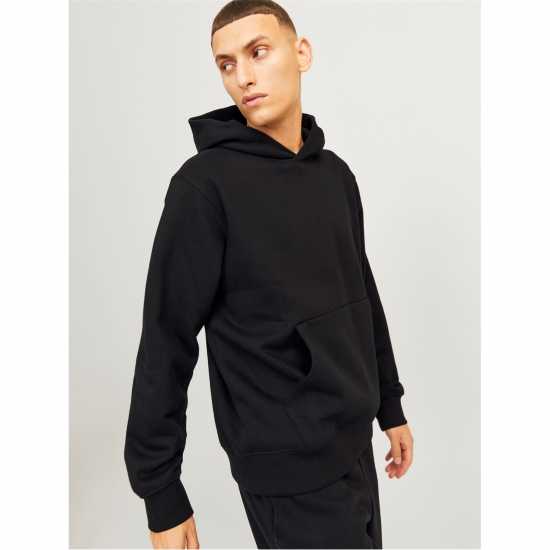 Jack And Jones Urban Edge 400 Gsm Hoodie Mens Black 