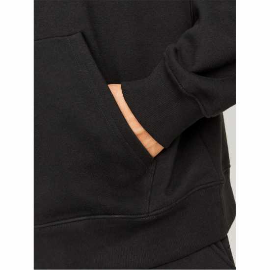 Jack And Jones Urban Edge 400 Gsm Hoodie Mens Black 