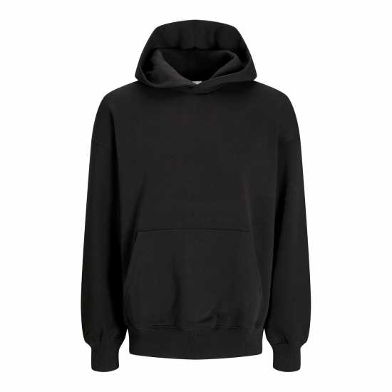 Jack And Jones Urban Edge 400 Gsm Hoodie Mens Black 