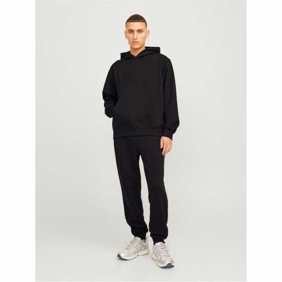 Jack And Jones Urban Edge 400 Gsm Hoodie Mens Black 