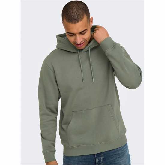 Only And Sons Connor Hoodie Кастор Сиво Мъжки суитчъри и блузи с качулки