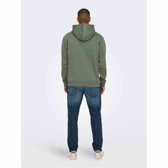 Only And Sons Connor Hoodie Кастор Сиво Мъжки суитчъри и блузи с качулки