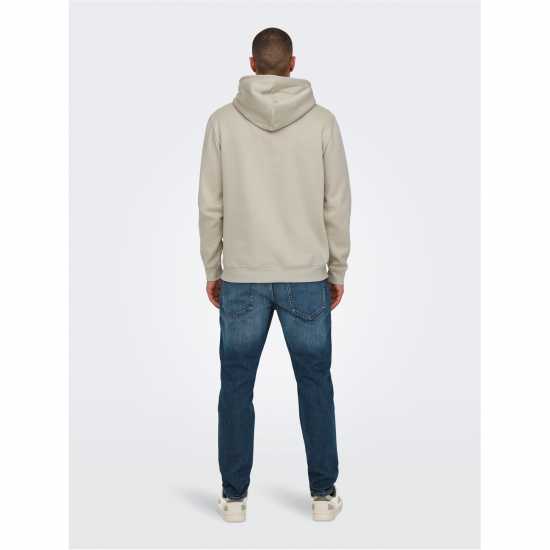 Only And Sons Connor Hoodie Сребърно облаче Мъжки суитчъри и блузи с качулки