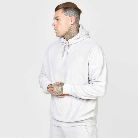 Мъжки суитчъри и блузи с качулки Siksilk Ecru Varsity Anniversary Print Oth Hoodie Mens Сиво Siksilk Ecru Varsity Anniversary Print Oth Hoodie Mens Сиво Мъжки суитчъри и блузи с качулки