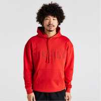 Siksilk Ecru Varsity Anniversary Print Oth Hoodie Mens Червено Мъжки суитчъри и блузи с качулки