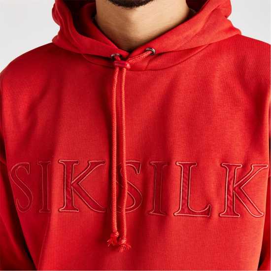 Мъжки суитчъри и блузи с качулки Siksilk Ecru Varsity Anniversary Print Oth Hoodie Mens Червено Siksilk Ecru Varsity Anniversary Print Oth Hoodie Mens Червено Мъжки суитчъри и блузи с качулки