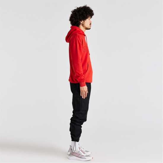 Мъжки суитчъри и блузи с качулки Siksilk Ecru Varsity Anniversary Print Oth Hoodie Mens Червено Siksilk Ecru Varsity Anniversary Print Oth Hoodie Mens Червено Мъжки суитчъри и блузи с качулки