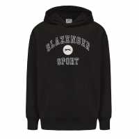 Slazenger Fleece Large Logo Hoodie Mens Black Мъжки суитчъри и блузи с качулки