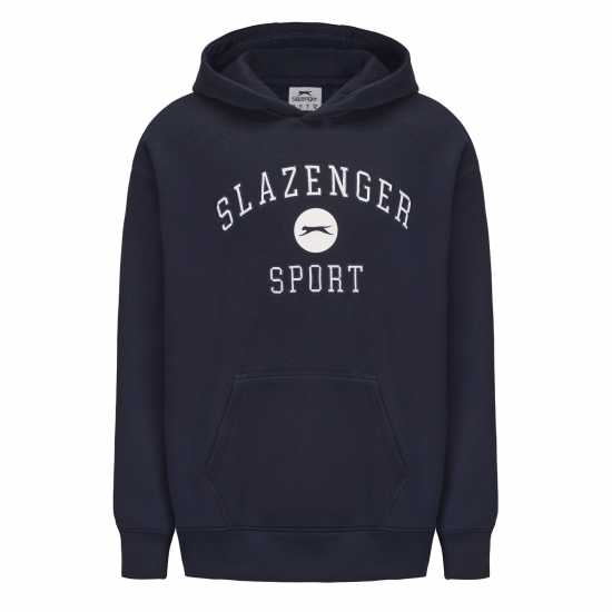 Мъжки суитчъри и блузи с качулки Slazenger Fleece Large Logo Hoodie Mens Navy Slazenger Fleece Large Logo Hoodie Mens Navy Мъжки суитчъри и блузи с качулки