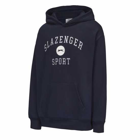 Мъжки суитчъри и блузи с качулки Slazenger Fleece Large Logo Hoodie Mens Navy Slazenger Fleece Large Logo Hoodie Mens Navy Мъжки суитчъри и блузи с качулки