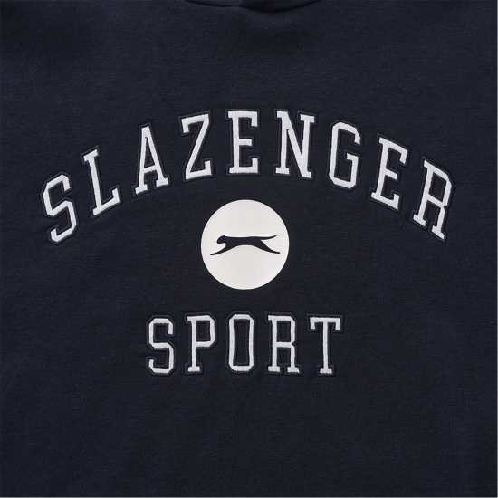Мъжки суитчъри и блузи с качулки Slazenger Fleece Large Logo Hoodie Mens Navy Slazenger Fleece Large Logo Hoodie Mens Navy Мъжки суитчъри и блузи с качулки