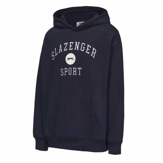 Мъжки суитчъри и блузи с качулки Slazenger Fleece Large Logo Hoodie Mens Navy Slazenger Fleece Large Logo Hoodie Mens Navy Мъжки суитчъри и блузи с качулки
