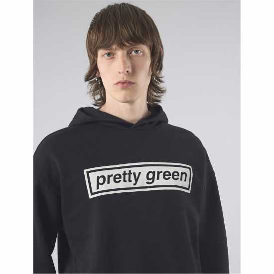Pretty Green Pg Lf Box Print Hdy Sn61  Мъжки суитчъри и блузи с качулки