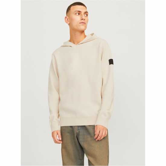 Мъжки суитчъри и блузи с качулки Jack And Jones Knitted Hoodie Mens Лунна лъчина Jack And Jones Knitted Hoodie Mens Лунна лъчина Мъжки суитчъри и блузи с качулки