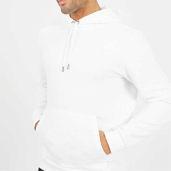Brave Soul Cream Long Sleeve Textured Pull Over Hoodie Brave Soul Cream Long Sleeve Textured Pull Over Hoodie