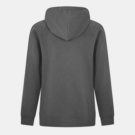 Hugo Boss Hugo Mens Hugo Bodywear Liam Soft Cotton Pullover Hoodie With Logo Tape Detail - Natural Fabric Сиво 