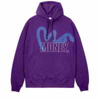 Money Stencil Block Hood Purple Мъжки суитчъри и блузи с качулки