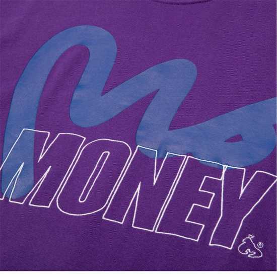Money Stencil Block Hood Purple Мъжки суитчъри и блузи с качулки