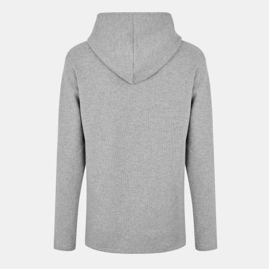 Hugo Boss Boss Mens Boss Bodywear Waffle Loungewear Hoodie With Logo Detail Сиво 