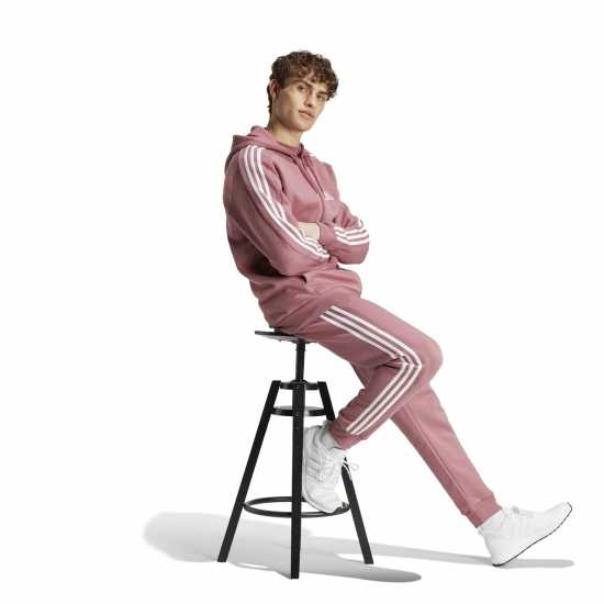 Мъжки суитчъри и блузи с качулки Adidas Essentials Fleece 3-Stripes Full-Zip Hoodie Mens Бордово Adidas Essentials Fleece 3-Stripes Full-Zip Hoodie Mens Бордово Мъжки суитчъри и блузи с качулки