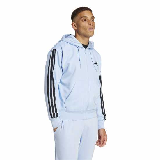 Мъжки суитчъри и блузи с качулки Adidas Essentials Fleece 3-Stripes Full-Zip Hoodie Mens Свети синьо Adidas Essentials Fleece 3-Stripes Full-Zip Hoodie Mens Свети синьо Мъжки суитчъри и блузи с качулки