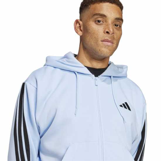 Мъжки суитчъри и блузи с качулки Adidas Essentials Fleece 3-Stripes Full-Zip Hoodie Mens Свети синьо Adidas Essentials Fleece 3-Stripes Full-Zip Hoodie Mens Свети синьо Мъжки суитчъри и блузи с качулки