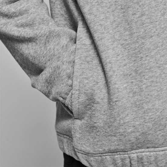 Adidas Fleece 3-Stripes Full-Zip Hoodie Mens Med Grey/Black Мъжки полар