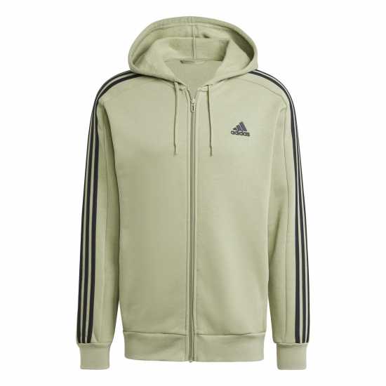 Мъжки суитчъри и блузи с качулки Adidas Essentials Fleece 3-Stripes Full-Zip Hoodie Mens Зелен палатка Adidas Essentials Fleece 3-Stripes Full-Zip Hoodie Mens Зелен палатка Мъжки суитчъри и блузи с качулки