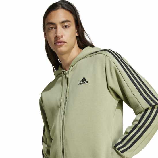 Мъжки суитчъри и блузи с качулки Adidas Essentials Fleece 3-Stripes Full-Zip Hoodie Mens Зелен палатка Adidas Essentials Fleece 3-Stripes Full-Zip Hoodie Mens Зелен палатка Мъжки суитчъри и блузи с качулки