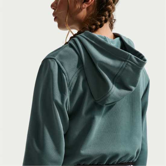Nike Pro Dri-Fit Full Zip Hoodie Juniors Mineral Slate Nike Pro Dri-Fit Full Zip Hoodie Juniors Mineral Slate