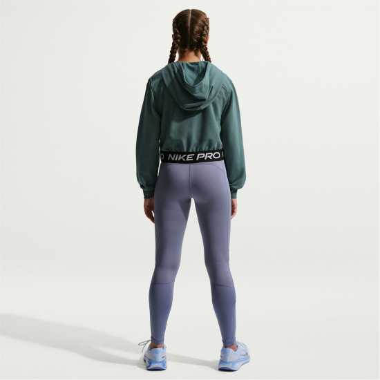 Nike Pro Dri-Fit Full Zip Hoodie Juniors Mineral Slate Nike Pro Dri-Fit Full Zip Hoodie Juniors Mineral Slate